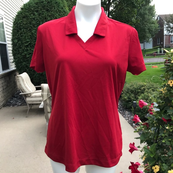 🍄 Nike Golf Red Dri-Fit Polo Shirt - Picture 1 of 8